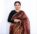 Maroon Cotton Silk Maheshwari Saree