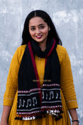 Musical black cotton stole