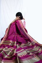 Pink Banarasi Katan Silk Saree