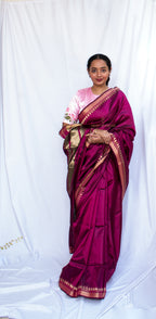 Pink Banarasi Katan Silk Saree