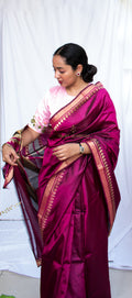Pink Banarasi Katan Silk Saree