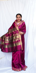 Pink Banarasi Katan Silk Saree