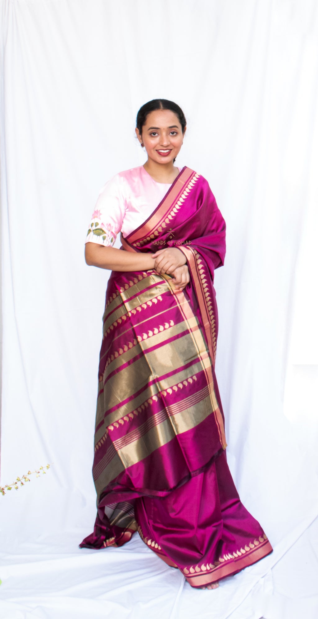 Pink Banarasi Katan Silk Saree