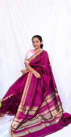 Pink Banarasi Katan Silk Saree