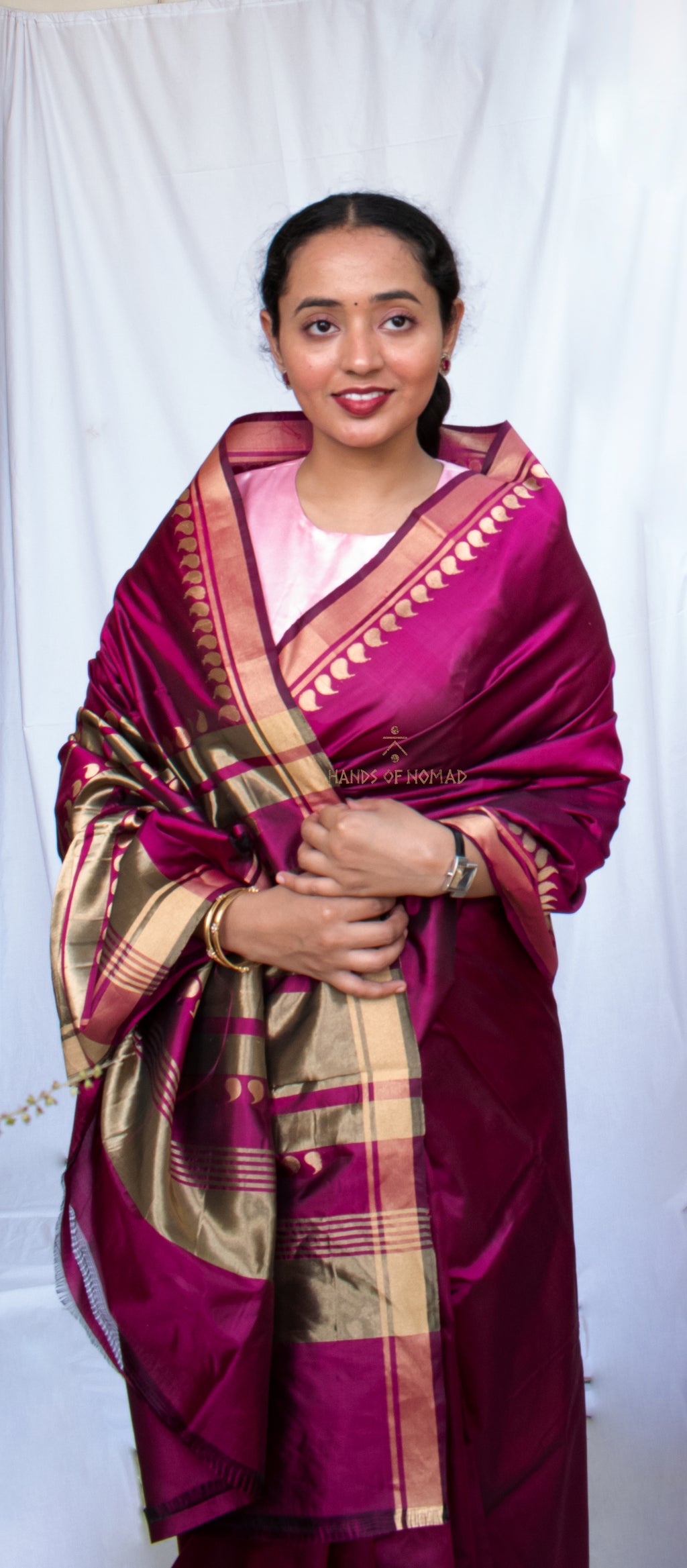 Pink Banarasi Katan Silk Saree
