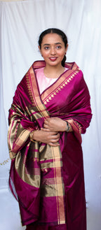 Pink Banarasi Katan Silk Saree