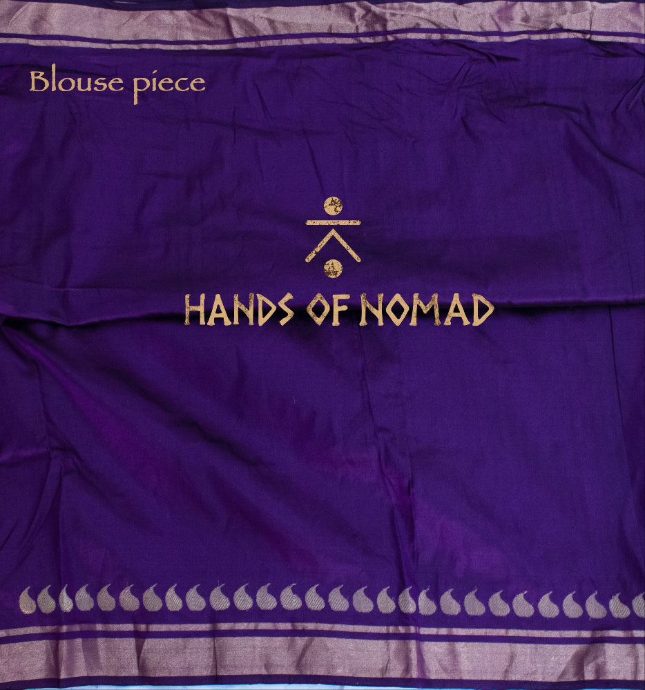 Purple Banarasi Katan Silk Saree