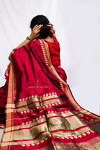 Red Banarasi Katan Silk Saree