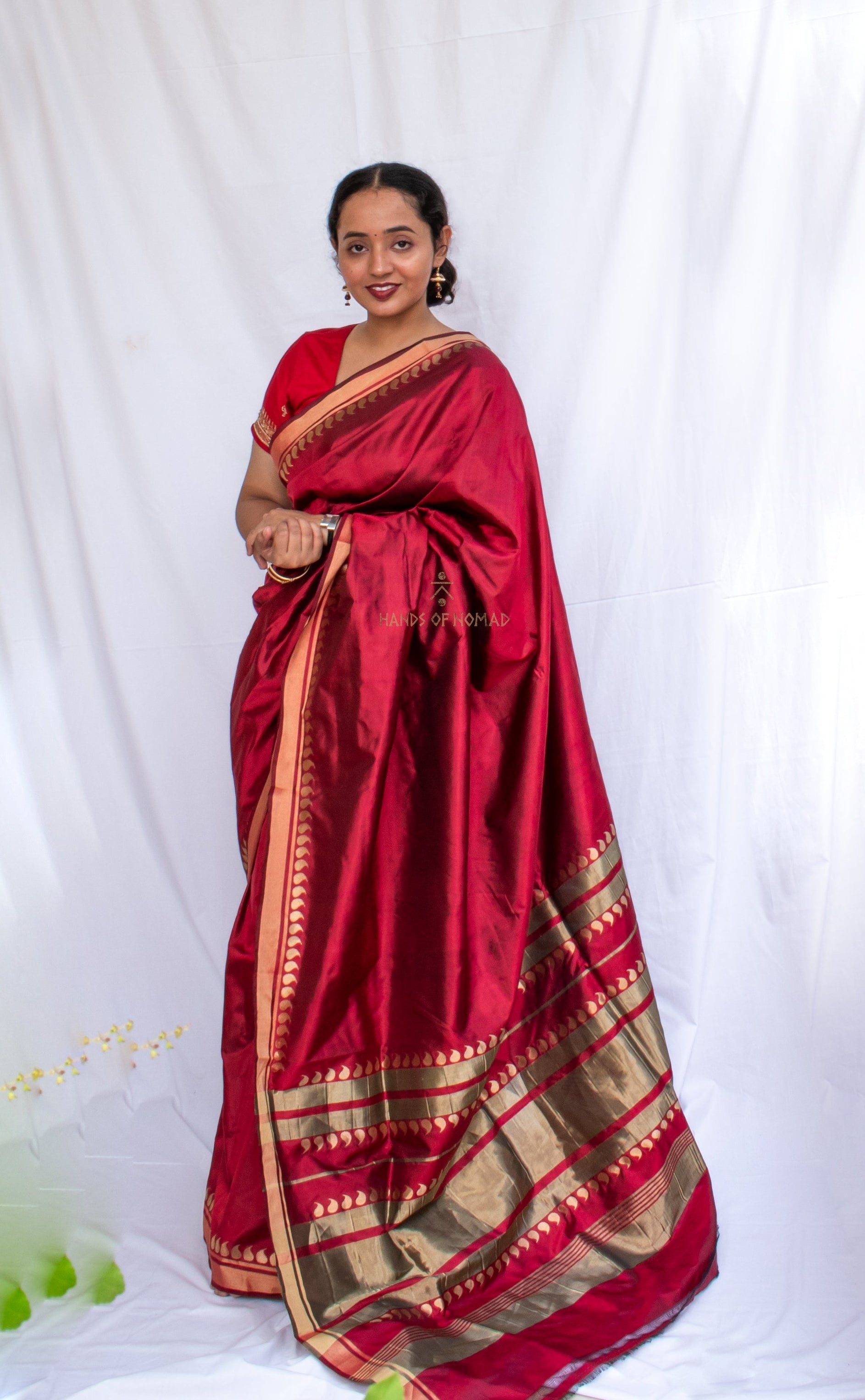 Red Banarasi Katan Silk Saree