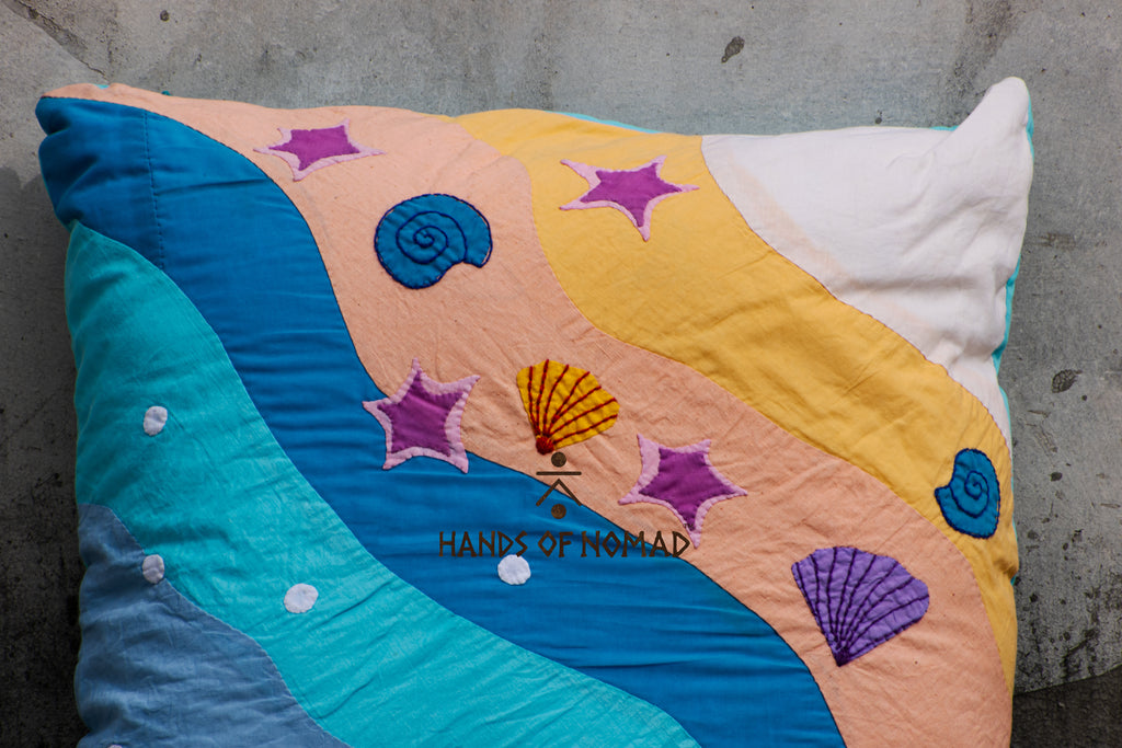 Seashore Cotton Cushion Cover
