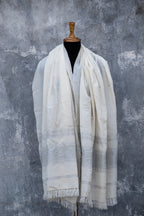 White Bhujodi Woolen Shawl