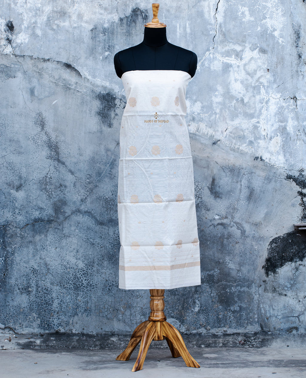 White Chanderi Silk Suits