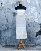 White Chanderi Silk Suits