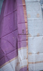 White Chanderi Silk Suits
