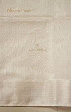 White Cotton Silk Maheshwari Saree