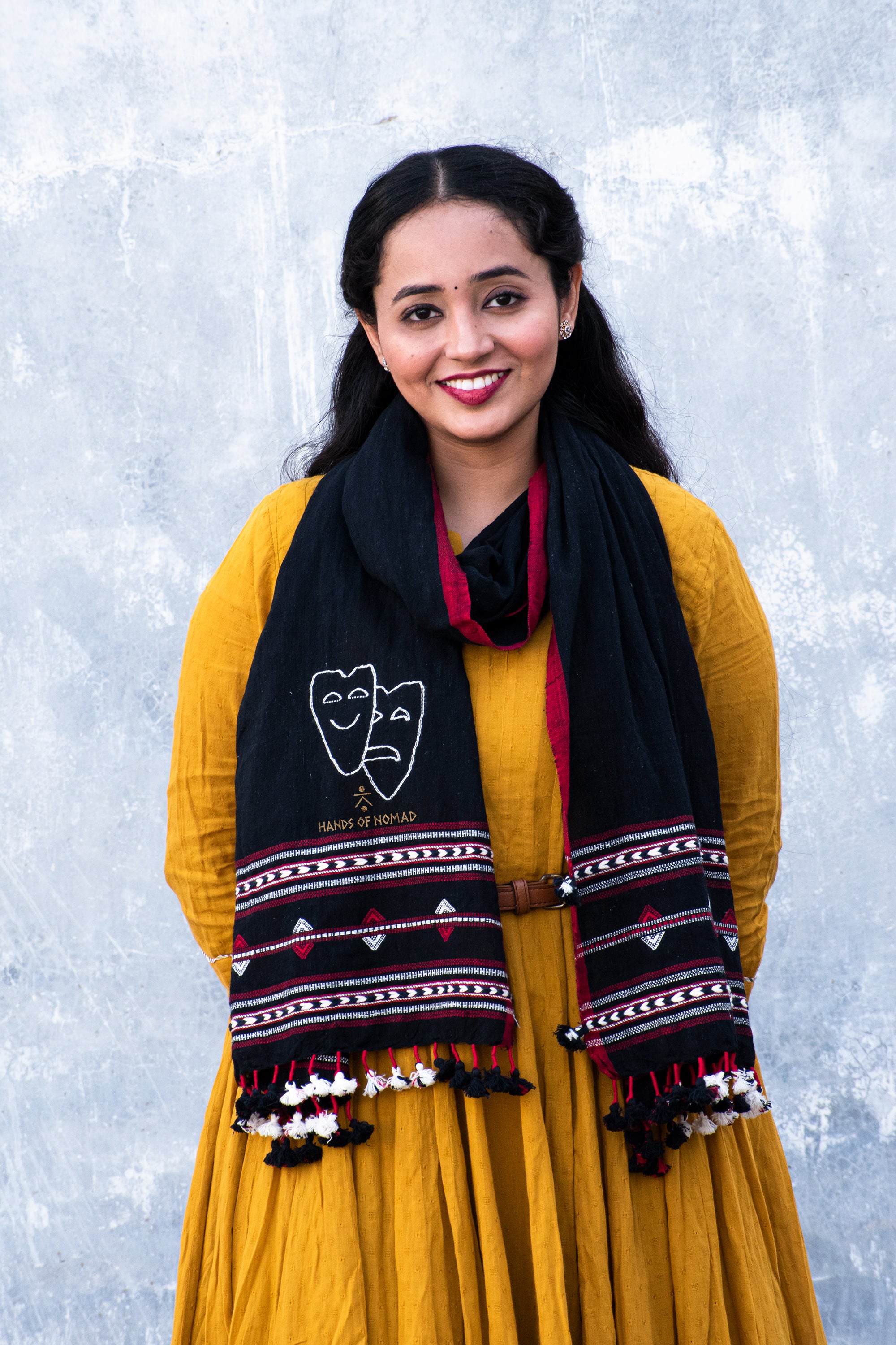 Theater black kala cotton stole